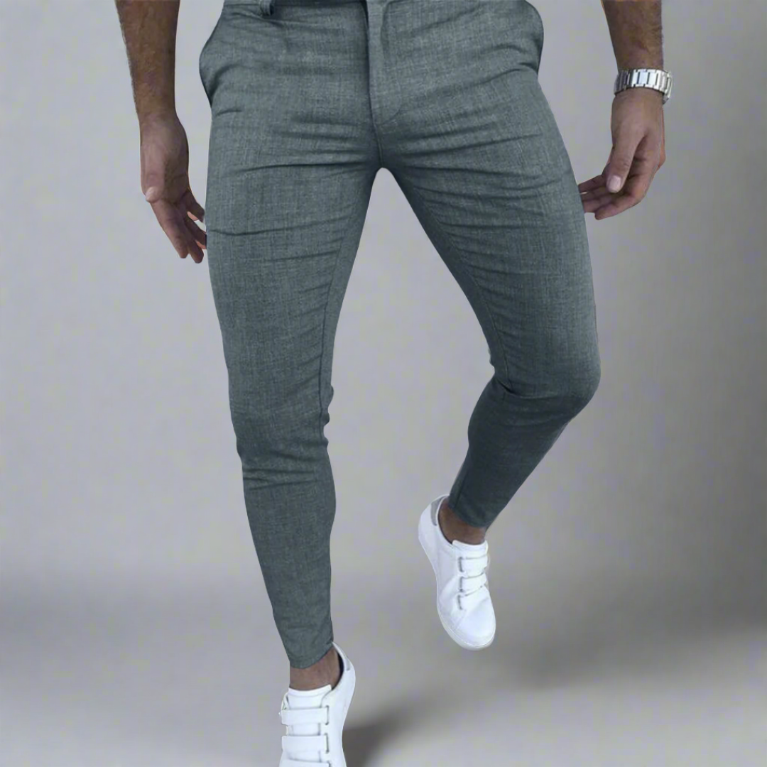 Slim Fit Business Trousers Front View