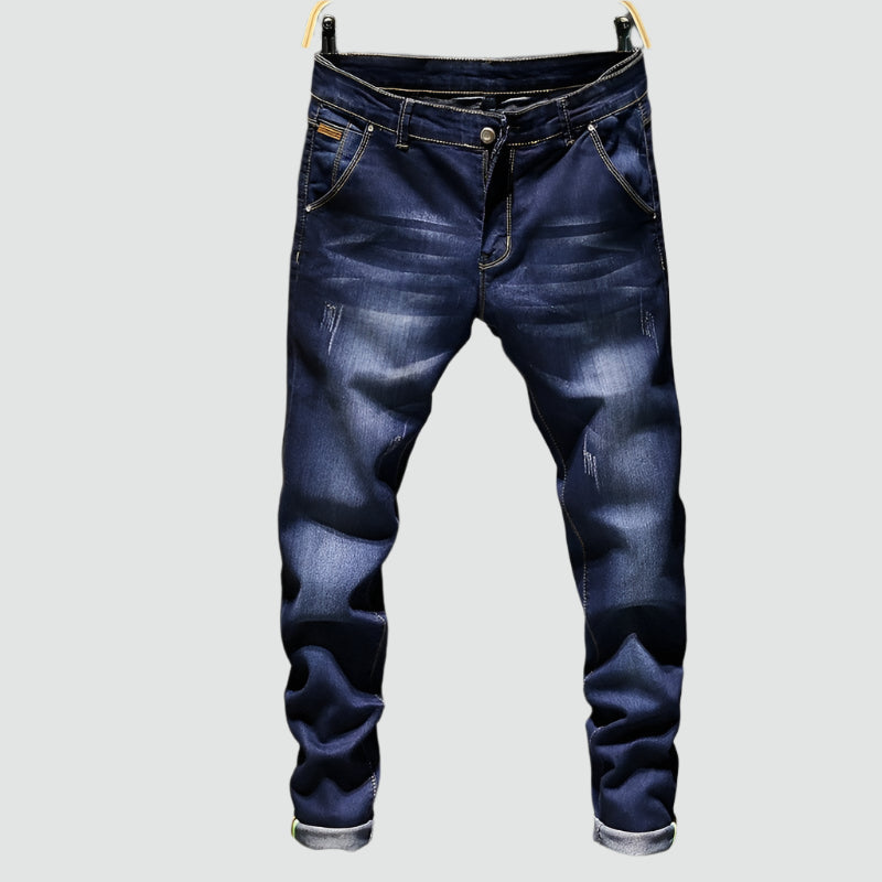 Close-up of Denim Texture and Stitching